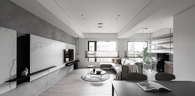 114㎡ | 現(xiàn)代簡約四居，極簡灰色之家